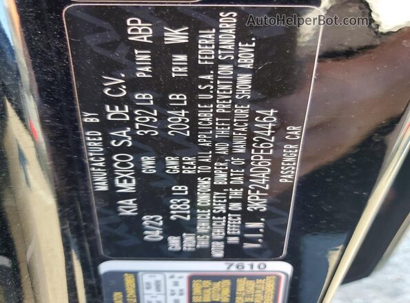 3KPF24AD6PE624464 2023 KIA FORTE Black Вид підкапотного простору