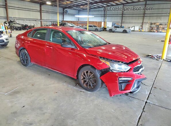 3KPF24AD7KE019782 2019 KIA FORTE Red Delantero derecho