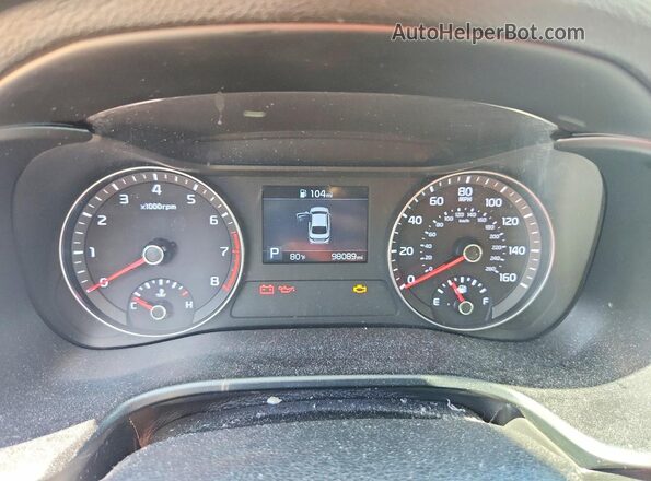 3KPF24AD7KE040163 2019 KIA FORTE White Widok zestawu wskaźników