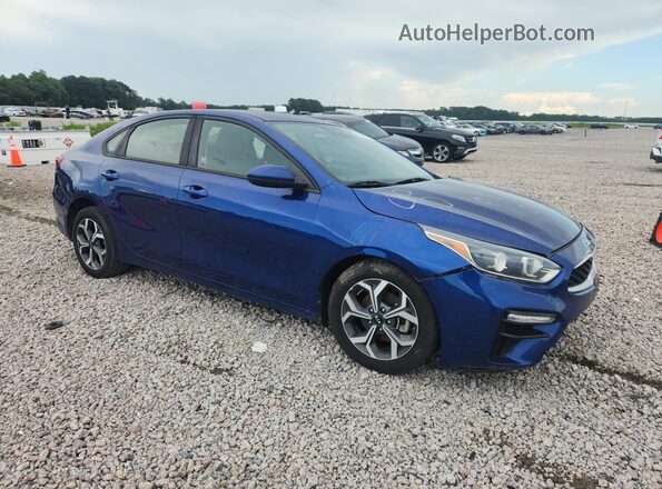 3KPF24AD7KE116285 2019 KIA FORTE Blue Delantero derecho