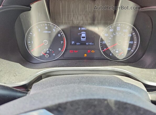 3KPF24AD7ME270661 2021 KIA FORTE Красный Вид щитка приборов