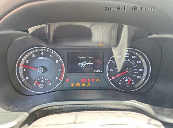 3KPF24AD7NE468268 2022 KIA FORTE Gray Вид щитка приладів