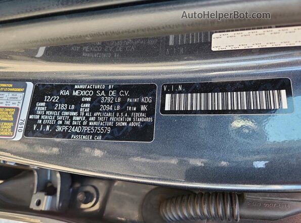 3KPF24AD7PE575579 2023 KIA FORTE Gray Widok komory silnika