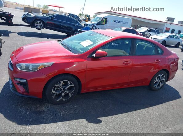 3KPF24AD8KE072667 2019 KIA FORTE Red Vista interior trasera
