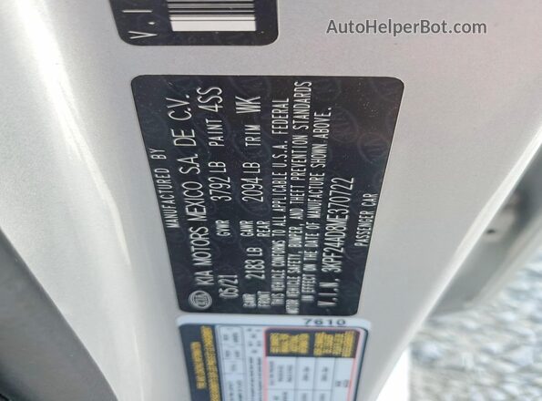 3KPF24AD8ME370722 2021 KIA FORTE Silver Vista del compartimento del motor