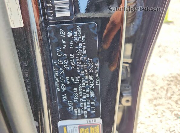 3KPF24AD8PE582346 2023 KIA FORTE Черный Вид наклейки с VIN-кодом