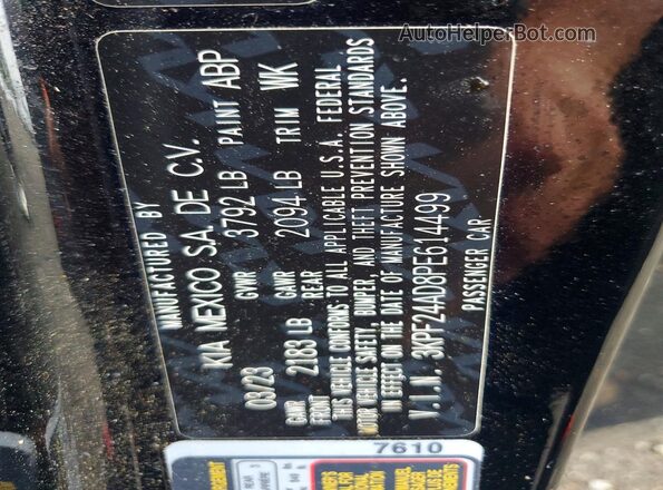 3KPF24AD8PE614499 2023 KIA FORTE Black Vista del compartimento del motor