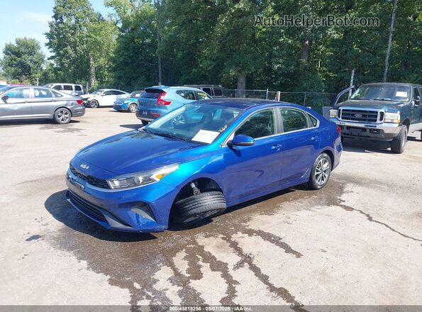 3KPF24AD9NE433828 2022 KIA FORTE Blue Передня ліва чверть