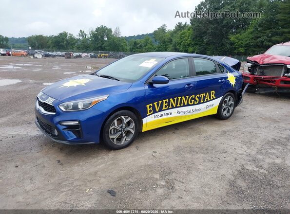 3KPF24ADXME275482 2021 KIA FORTE Blue წინა მარცხენა ხედი სამი მეოთხედიდან