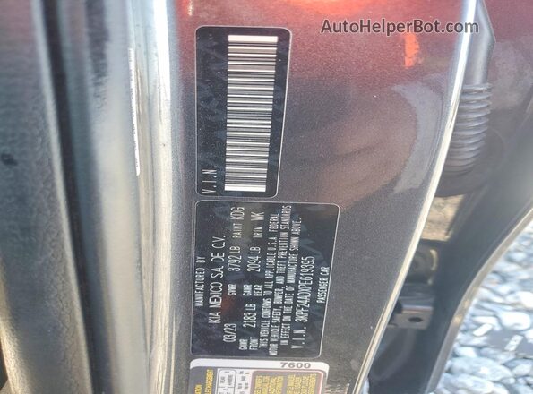 3KPF24ADXPE619395 2023 KIA FORTE Gray VIN კოდის სტიკერის ხედი