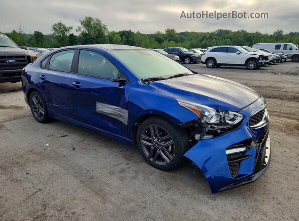 3KPF34AD0ME417870 2021 KIA FORTE Blue Delantero derecho