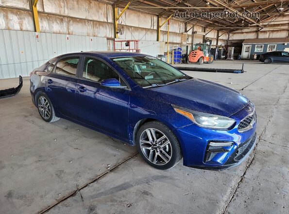 3KPF34AD4KE013077 2019 KIA FORTE Blue Przód prawy