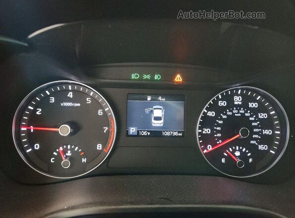 3KPF34AD4KE013077 2019 KIA FORTE Blue Widok zestawu wskaźników