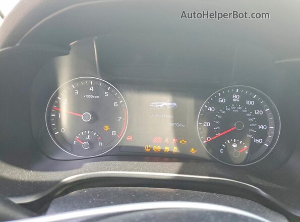 3KPF34AD8KE076019 2019 KIA FORTE White Instrument cluster view