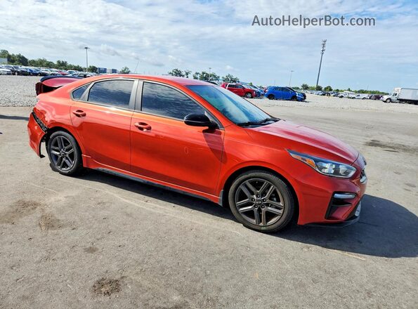 3KPF34AD8ME320612 2021 KIA FORTE Orange Przód prawy