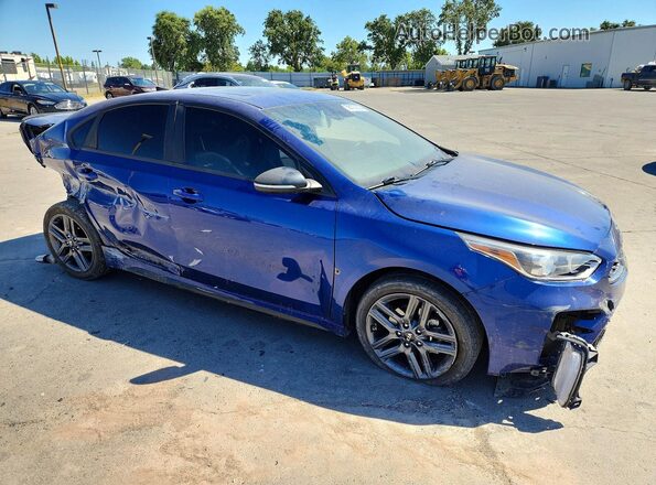 3KPF34AD9LE228147 2020 KIA FORTE Blue Передня права чверть