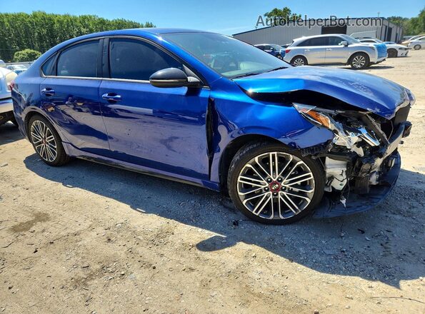 3KPF44AC0ME356699 2021 KIA FORTE Blue Delantero derecho