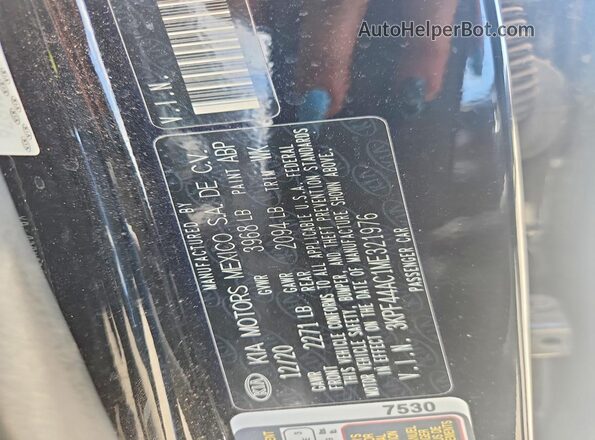 3KPF44AC1ME321976 2021 KIA FORTE Черный Вид подкапотного пространства
