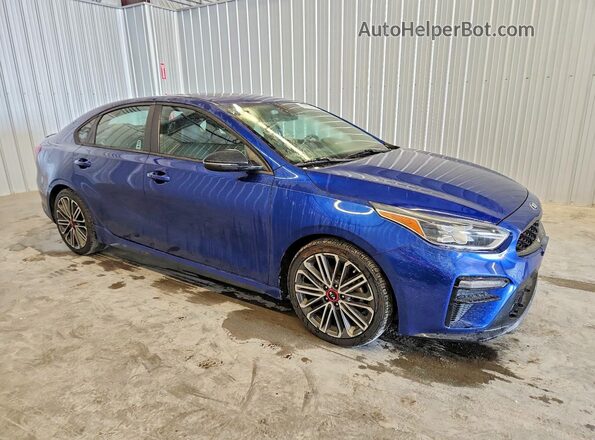 3KPF44AC2ME313837 2021 KIA FORTE Blue Przód prawy