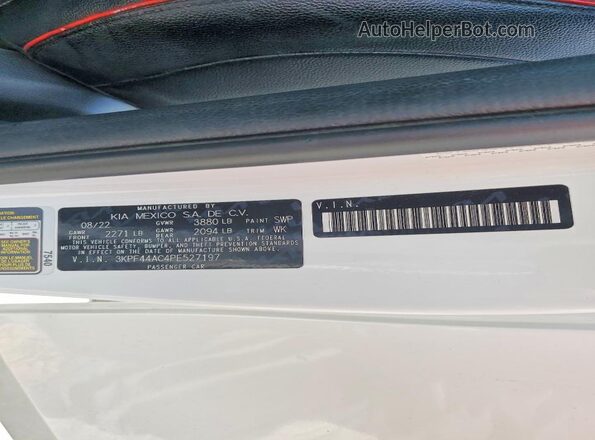 3KPF44AC4PE527197 2023 KIA FORTE White Вид підкапотного простору