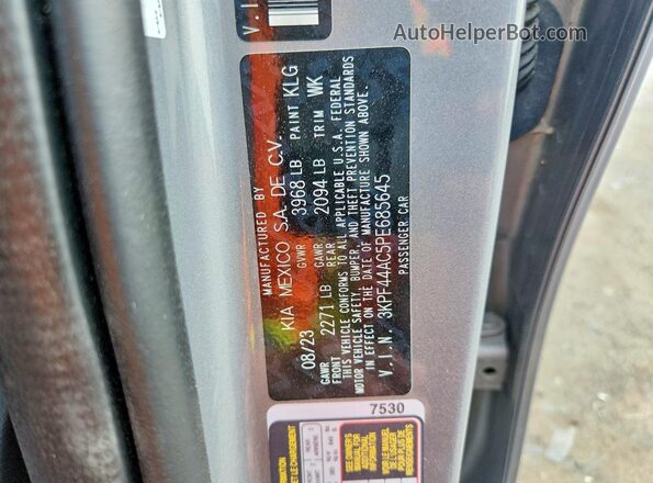 3KPF44AC5PE685645 2023 KIA FORTE Silver ძრავის განყოფილების ხედი