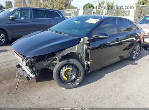 3KPF44AC5RE782329 2024 KIA FORTE Black Առջևի ձախ երեք քառորդ տեսարան