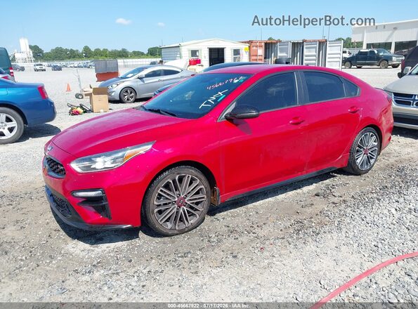 3KPF44AC6ME294774 2021 KIA FORTE Maroon Przód lewy