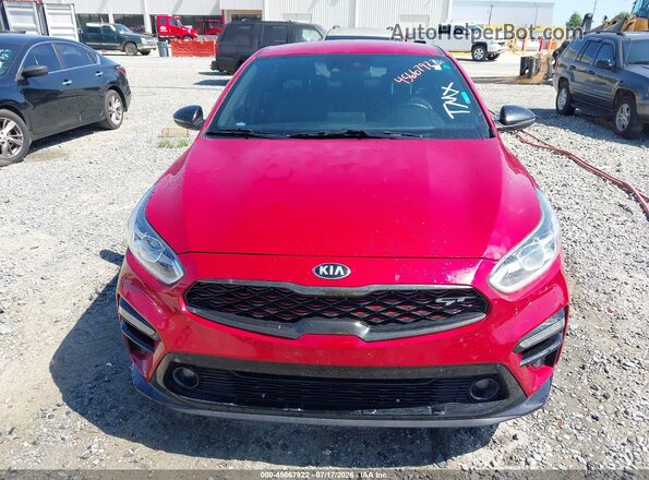 3KPF44AC6ME294774 2021 KIA FORTE Maroon Widok z przodu