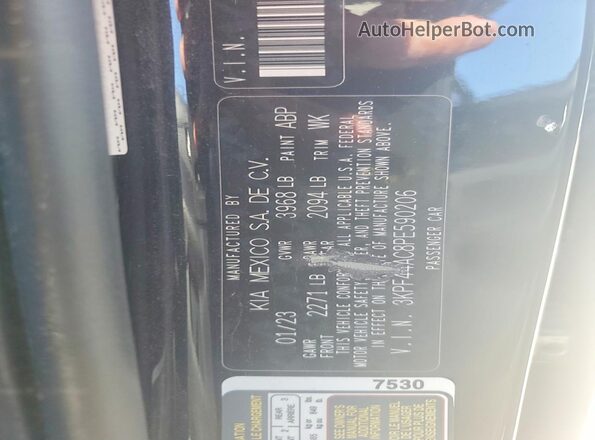 3KPF44AC8PE590206 2023 KIA FORTE Black Widok komory silnika