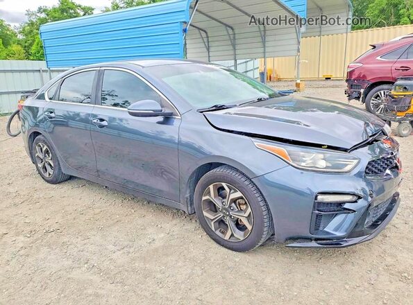 3KPF54AD1KE025696 2019 KIA FORTE Синий Передняя правая четверть