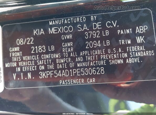 3KPF54AD1PE530628 2023 KIA FORTE Black Вид підкапотного простору