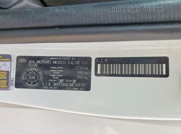 3KPF54AD2ME308787 2021 KIA FORTE White ძრავის განყოფილების ხედი