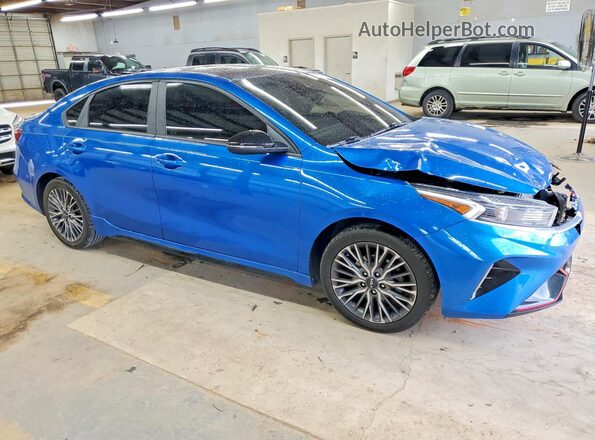 3KPF54AD2NE450154 2022 KIA FORTE Blue Передня права чверть