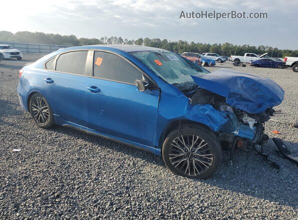 3KPF54AD3NE423464 2022 KIA FORTE Синий Передняя правая четверть