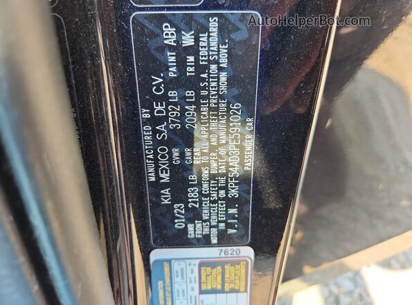3KPF54AD3PE591026 2023 KIA FORTE Черный Вид подкапотного пространства