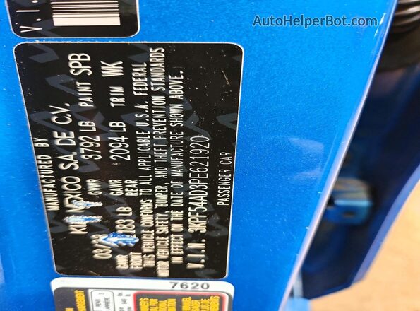 3KPF54AD3PE621920 2023 KIA FORTE Blue ძრავის განყოფილების ხედი