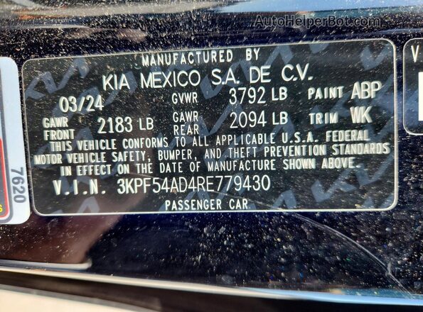3KPF54AD4RE779430 2024 KIA FORTE Black Widok komory silnika