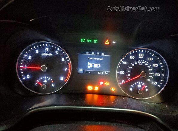 3KPF54AD5KE035227 2019 KIA FORTE White Vista del cuadro de instrumentos
