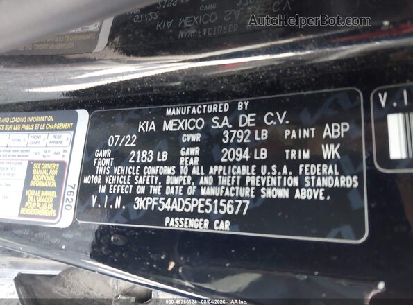 3KPF54AD5PE515677 2023 KIA FORTE Black Շարժիչի բաժամունքի տեսք