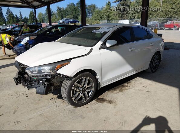 3KPF54ADXKE037619 2019 KIA FORTE White Vista tres cuartos delantera izquierda