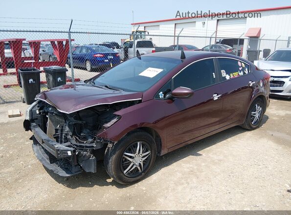 3KPFK4A70HE047345 2017 KIA FORTE Burgundy Vista tres cuartos delantera izquierda