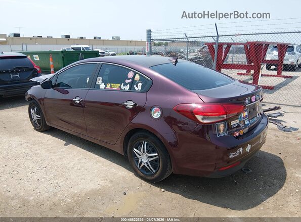 3KPFK4A70HE047345 2017 KIA FORTE Burgundy Trasero izquierdo