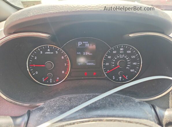 3KPFK4A70HE076523 2017 KIA FORTE Blue Вид щитка приладів