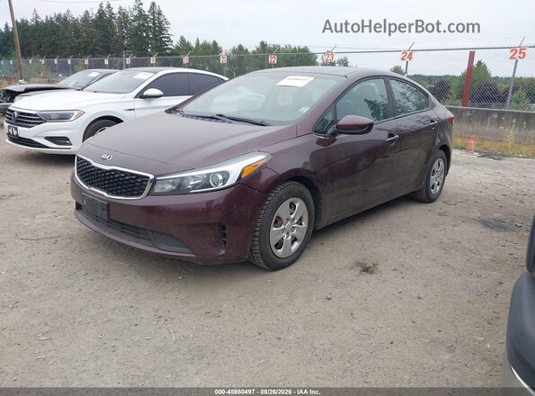 3KPFK4A71JE164583 2018 KIA FORTE Burgundy Przód lewy