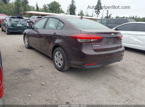 3KPFK4A71JE164583 2018 KIA FORTE Burgundy Tył lewy