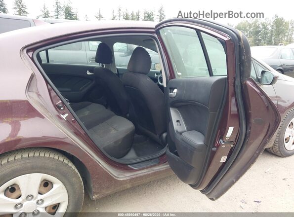 3KPFK4A71JE164583 2018 KIA FORTE Burgundy Widok naklejki z numerem VIN