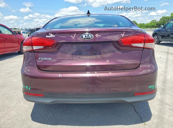 3KPFK4A71JE169346 2018 KIA FORTE Purple Widok z tyłu
