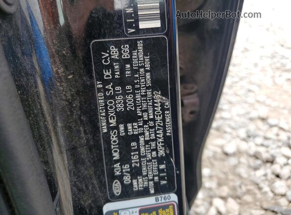 3KPFK4A72HE044432 2017 KIA FORTE Black Вид підкапотного простору