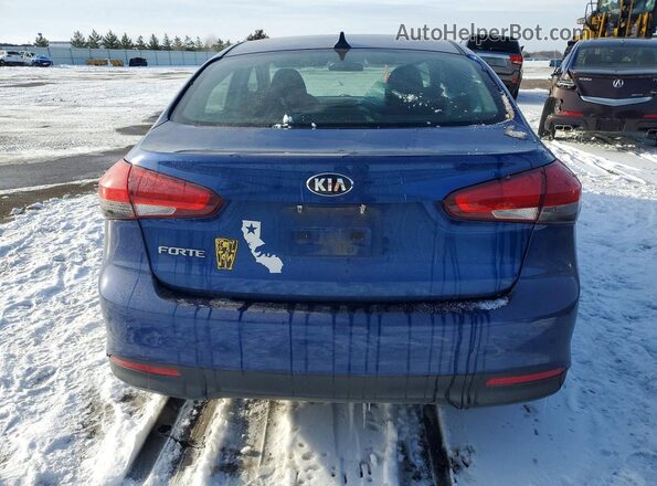 3KPFK4A72JE236049 2018 KIA FORTE Blue უკანა ხედი