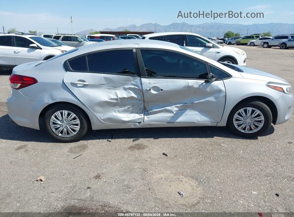3KPFK4A74HE017779 2017 KIA FORTE Silver Front view